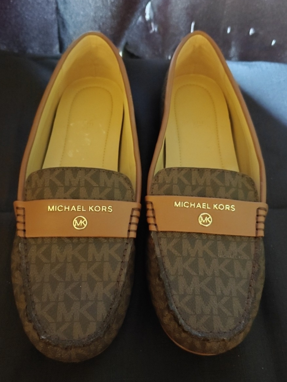 Michael Kors Everett Signature Logo Loafers Brown, Size 8.5 Without Box Or Tags